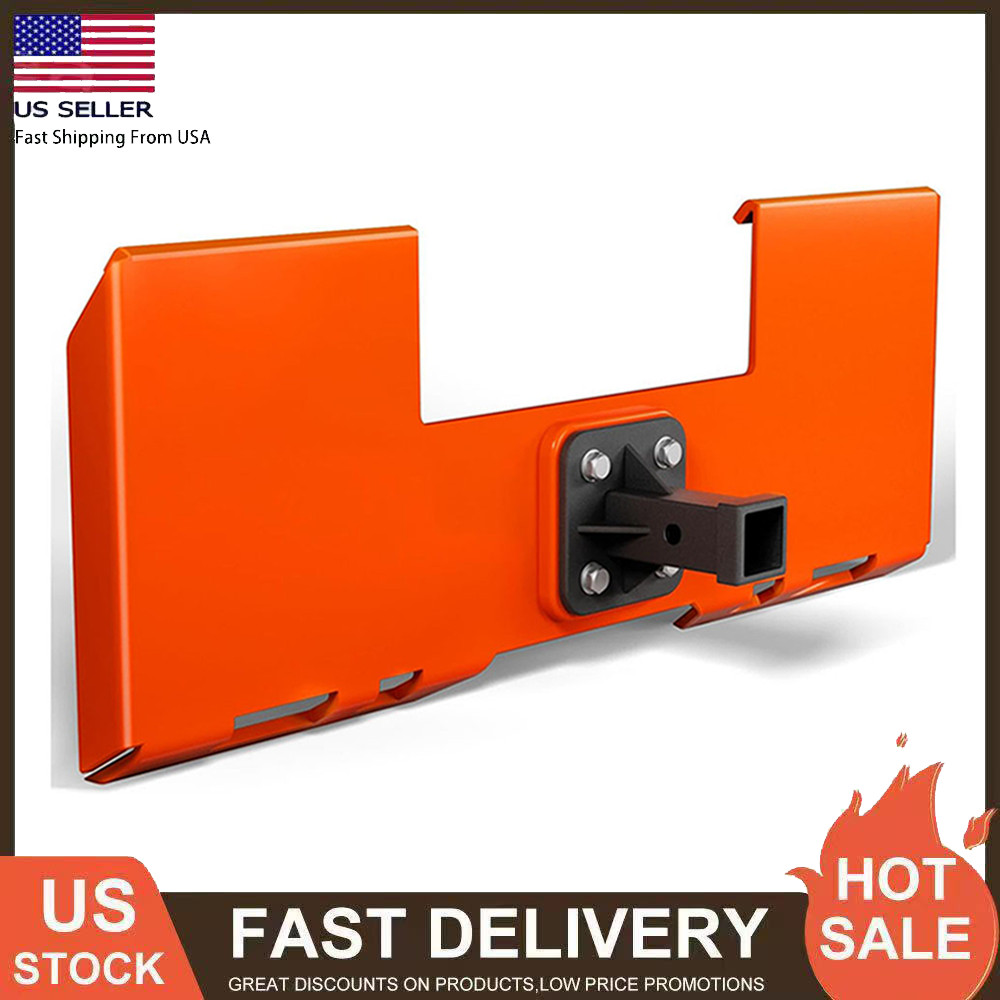 3/8″ Thick Skid Steer Mount Plate 3000LBS Capacity w/2″ Removable Hitch Receiver