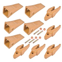 5Pcs Bucket Shanks with Teeth Pins Retainers Fits CAT Caterpillar J200 Series