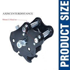 Heavy Duty Semi-Automatic Quick Hitch Coupler for Mini Excavator, Tool-Free