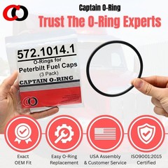 572.1014.1, 57210141 Gasket Seal O-Rings for Peterbilt Diesel Fuel Caps (3 Pack)
