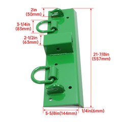 Bolt-on Grab Hooks, D Rings,2″ Receiver all-in-one For John Deere Tractor