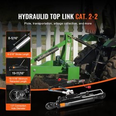 Uimoso Hydraulic Top Link Cat.1-1 / Cat.2-2 18 1/8″ – 31 7/8″ with 2x Hoses
