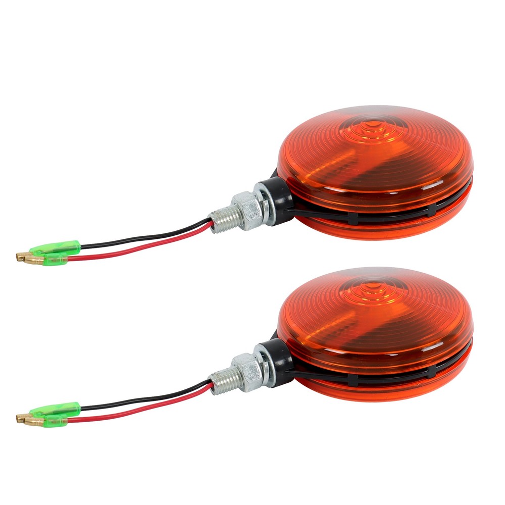 2 Pcs 3C081-75870 W9501-66001 Round Side Marker Light Lamp Dual Face Turn Signal
