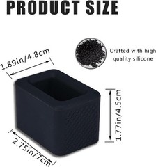 2 Pack Seat Belt Buckle Holder, Silicone Auto Rear Seatbelt Buckle BoosterBlack