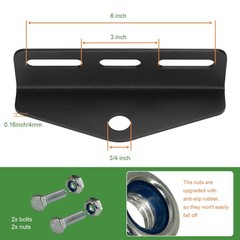 KSWLOR Heavy Duty Universal Zero Turn Lawn Mower Trailer Hitch matte black