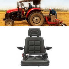 35°-180° Adjustable Tractor Seat Universal Forklifts Chair PVC Harvester Seating