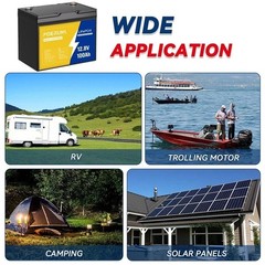 12V 100Ah LiFePO4 Lithium Battery Deep Cycle Battery for RV Camper Van Off-Grid