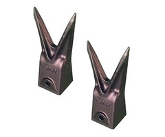 2 – Hensley Style Twin Tiger Bucket Rock Tooth – X156WTL