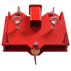 Forklift Trailer Hitch Receiver 2” Tow Hitch Attachments for Dual Pallet Fork