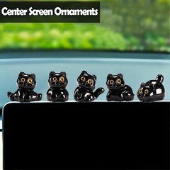Cute Cats Car Dshboard Decorations, Funny Cat Playing Ornaments Rear View Mirro