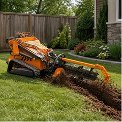 Landhonor 8in Mini Trencher Ditch Digger 9-15 GPM Skid Attachment for Toro Dingo