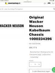 Genuine OEM Wacker Neuson Wiring Harness Chassis 1000234396 (Kramer)