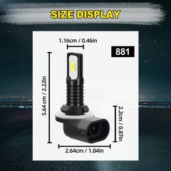 2x White 6000K LED Headlight Bulbs for Deere Tractor 3038R, 3039R, 3045R, 3045R