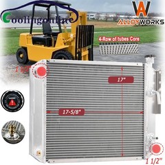 4-Row Aluminum Forklift Radiator For Hyster H40XL H45XL C177 GM 3.0L #1329169