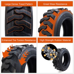 10-16.5 Skid Steer Loader Tire 10PR Tubeless 10×16.5 SKS Tire Heavy Duty 10 16.5