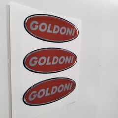 3D Chrome Raised Decal Sticker Set Compatible with Goldoni Tractor–Various Model