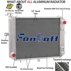 FITS KOMATSU/ALLIS CHALMERS KALMAR FORKLIFT 4-CORE RADIATOR 8761212, 3EB04A5111T
