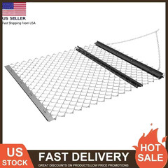 4 x 5ft ATV Drag Harrow Lawn Rake Chain Harrow Field Drag for Landscape Leveling