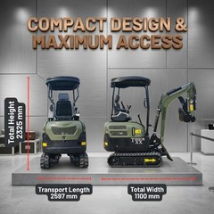 TYPHON TERROR XX 4000lbs Kubota D902 Mini Excavator Hydraulic Thumb Boom Swing