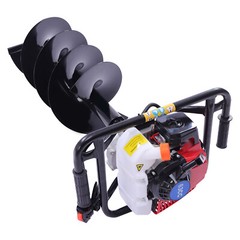 63CC 2-Stroke Gasoline Hole Digger, 3HP Lawn Drilling Machine, Post Hole Digger