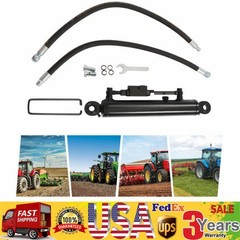 Hydraulic Top Link Cat 2-2 with Locking Block 9 11/16-28” with 2x Hose Black US
