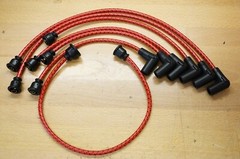 International 460 Hi-Utility Gas Red & Black Cloth Copper Spark Plug Wire Set IH