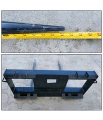 42″ JCT Double Tine Hay Bale Spear Skid Steer Loader Attachment 3000lbs Tractor