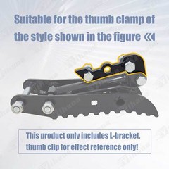 Single L-shaped bracket，FOR Mini Excavator Three Holes Hydraulic Clip Thumb NEW