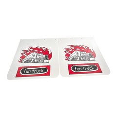 24×24 White Heavy Duty Polymer Mud Flaps Semi Truck Tractor Trailer 1/5 Thick
