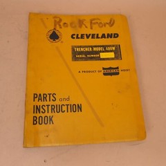 Cleveland Trencher Model 400W Parts Instruction Book Manual
