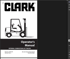 CLARK GPX 12E GPX12E FORKLIFT OPERATOR OWNER MANUAL PDF ON USB