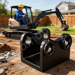 Chinese Mini Excavator Bucket / Attachment Ears Fits 25mm – Weld base plate