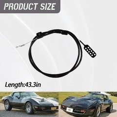 For 1978 1979 1980 1981 1982 C3 Corvette Hood Release Cable Lateral Cable Latch