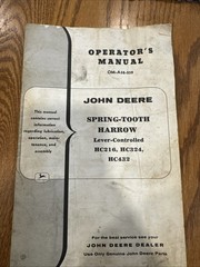 John Deere Spring Tooth Harrow Lever-Controlled HC216, HC324 Operator’s Manual