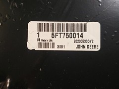 (QTY 1) John Deere 5FT750014 Disk Colter Ripple 20 Inch, For 2510L 2530L