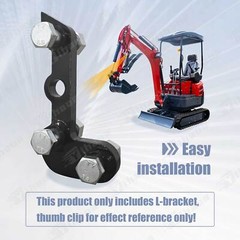 Single L-shaped bracket，FOR Mini Excavator Three Holes Hydraulic Clip Thumb NEW