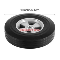 HOIGON 2 Pack 10 Inch Solid Rubber Hand Truck Wheel 10 inch, Black + Gray
