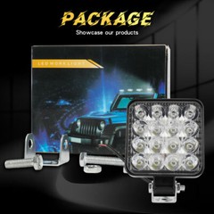 Mini LED Work Light Assembly 12V fit JCB Backhoe Loader Square 2CX 3CX 4CX 5CX