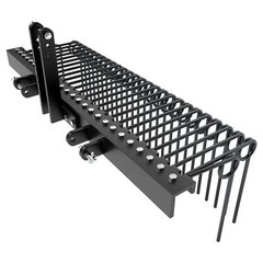 💎60″ 3 Point Pine Straw Landscaping Rake For Cat 0 Cat 1 Tractor Rake Attachmen