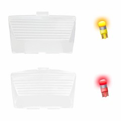 Harley Front Rear Fender Light Covers with LED Bulbs Compatible with Electric