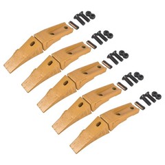 5 Bucket Teeth Assembly 6737322Y for Bobcat Bolt on Flush Mount Pin Skid Steer