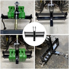 3 Point 2″ Receiver Hitch Drawbar For CAT 1 Tractor W/Suitcase Weight Brackets