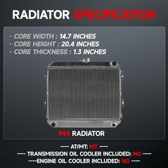 VibeUp 944 Radiator Compatible With Toyota Pickup 1976-1983 | #Replaces 16400…