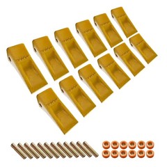 1U3202 Bucket Teeth with Pins 8E6208 Retainers 8E6209 for J200 Series – 12 Set