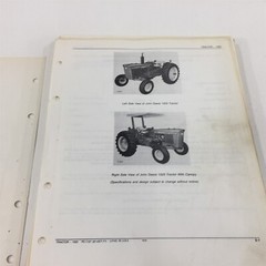 Genuine John Deere 1520 Tractor Parts Catalog PC-1121 1977 Dealer Service