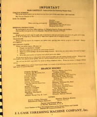 J.I. Case 10-20 Tractor Manual Instruction Operation & Care Illustrated