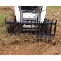LandHonor 72in Heavy Root Rake SSQA Skid Steer Brush Debris Remove Attachment
