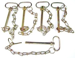 5 GOLIATH INDUSTRIAL 3/8″ TRACTOR PINS SAFETY CHAIN WAGON TRAILER HITCH HP38WC