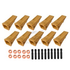 10×1U3202 Bucket Teeth with Pins 8E6208 Retainers 8E6209 for J200 Series