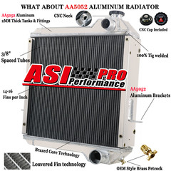 4 Row Radiator for Case Backhoe 570 580L 580SSL 590SL 4300 P85 234876A1 234876A2